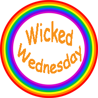 Wicked Wednesday Rainbow Button