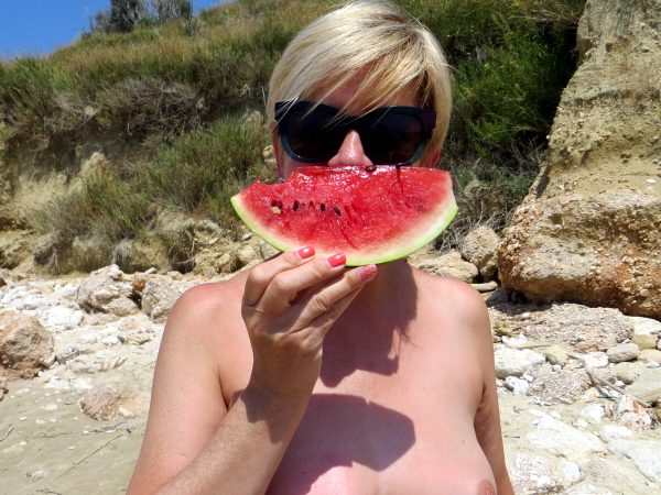 Modesty Ablaze Watermelon on the Beach