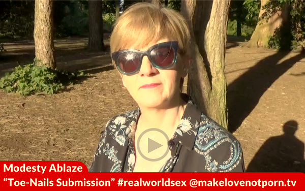 Modesty Ablaze Introduces "Toe-nails Submission" real world sex video